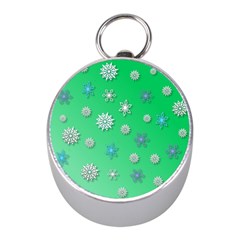 Snowflakes-winter-christmas-overlay Mini Silver Compasses by Amaryn4rt