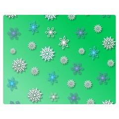 Snowflakes-winter-christmas-overlay Two Sides Premium Plush Fleece Blanket (medium) by Amaryn4rt