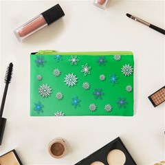 Snowflakes-winter-christmas-overlay Cosmetic Bag (xs) by Amaryn4rt