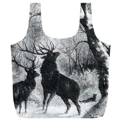 Stag-deer-forest-winter-christmas Full Print Recycle Bag (xxl) by Amaryn4rt