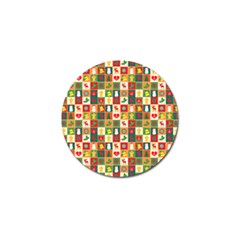 Pattern-christmas-patterns Golf Ball Marker (4 Pack)