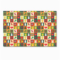 Pattern-christmas-patterns Postcard 4 x 6  (pkg Of 10) by Amaryn4rt