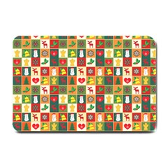 Pattern-christmas-patterns Small Doormat by Amaryn4rt