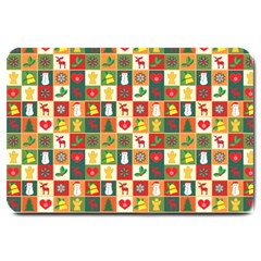 Pattern-christmas-patterns Large Doormat by Amaryn4rt