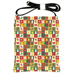 Pattern-christmas-patterns Shoulder Sling Bag by Amaryn4rt