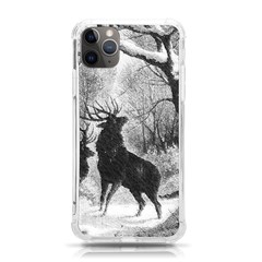 Stag-deer-forest-winter-christmas Iphone 11 Pro Max 6 5 Inch Tpu Uv Print Case by Amaryn4rt