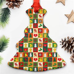 Pattern-christmas-patterns Christmas Tree Ornament (two Sides) by Amaryn4rt