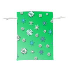 Snowflakes-winter-christmas-overlay Lightweight Drawstring Pouch (l) by Amaryn4rt