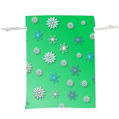 Snowflakes-winter-christmas-overlay Lightweight Drawstring Pouch (xl) by Amaryn4rt