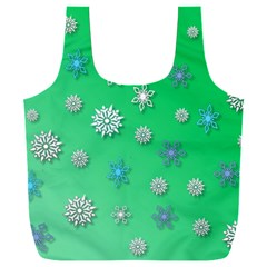 Snowflakes-winter-christmas-overlay Full Print Recycle Bag (xxl) by Amaryn4rt