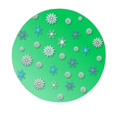 Snowflakes-winter-christmas-overlay Mini Round Pill Box (pack Of 5) by Amaryn4rt