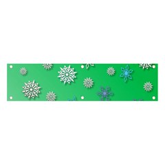 Snowflakes-winter-christmas-overlay Banner And Sign 4  X 1  by Amaryn4rt