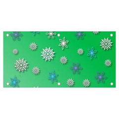 Snowflakes-winter-christmas-overlay Banner And Sign 6  X 3 