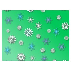 Snowflakes-winter-christmas-overlay Two Sides Premium Plush Fleece Blanket (extra Small) by Amaryn4rt