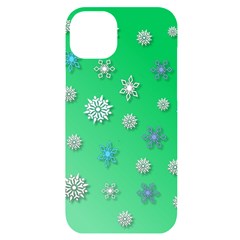 Snowflakes-winter-christmas-overlay Iphone 14 Plus Black Uv Print Case by Amaryn4rt