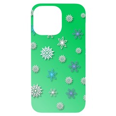 Snowflakes-winter-christmas-overlay Iphone 14 Pro Max Black Uv Print Case by Amaryn4rt