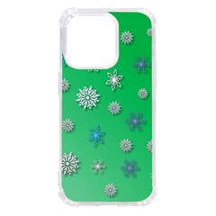 Snowflakes-winter-christmas-overlay Iphone 14 Pro Tpu Uv Print Case by Amaryn4rt