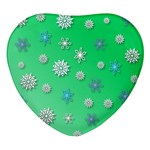 Snowflakes-winter-christmas-overlay Heart Glass Fridge Magnet (4 pack) Front