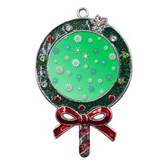 Snowflakes-winter-christmas-overlay Metal X mas Lollipop With Crystal Ornament