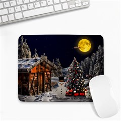 Christmas-landscape Small Mousepad by Amaryn4rt