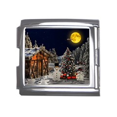 Christmas-landscape Mega Link Italian Charm (18mm) by Amaryn4rt