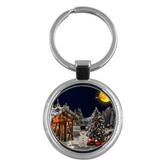 Christmas-landscape Key Chain (round) by Amaryn4rt