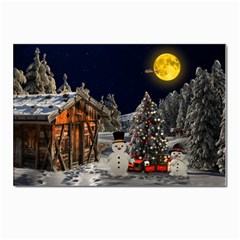 Christmas-landscape Postcard 4 x 6  (pkg Of 10) by Amaryn4rt