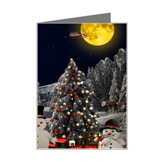 Christmas-landscape Mini Greeting Card by Amaryn4rt