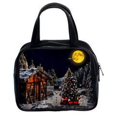 Christmas-landscape Classic Handbag (two Sides) by Amaryn4rt