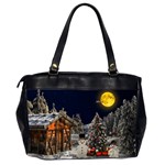 Christmas-landscape Oversize Office Handbag (2 Sides) Back