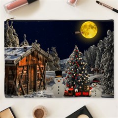 Christmas-landscape Cosmetic Bag (xxxl) by Amaryn4rt