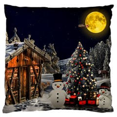 Christmas-landscape Standard Premium Plush Fleece Cushion Case (one Side) by Amaryn4rt