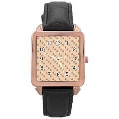 Card-cartoon-christmas-cold Rose Gold Leather Watch  by Amaryn4rt