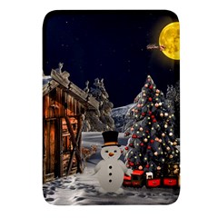 Christmas-landscape Rectangular Glass Fridge Magnet (4 Pack) by Amaryn4rt