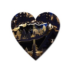 Christmas-advent-candle-arches Heart Magnet by Amaryn4rt