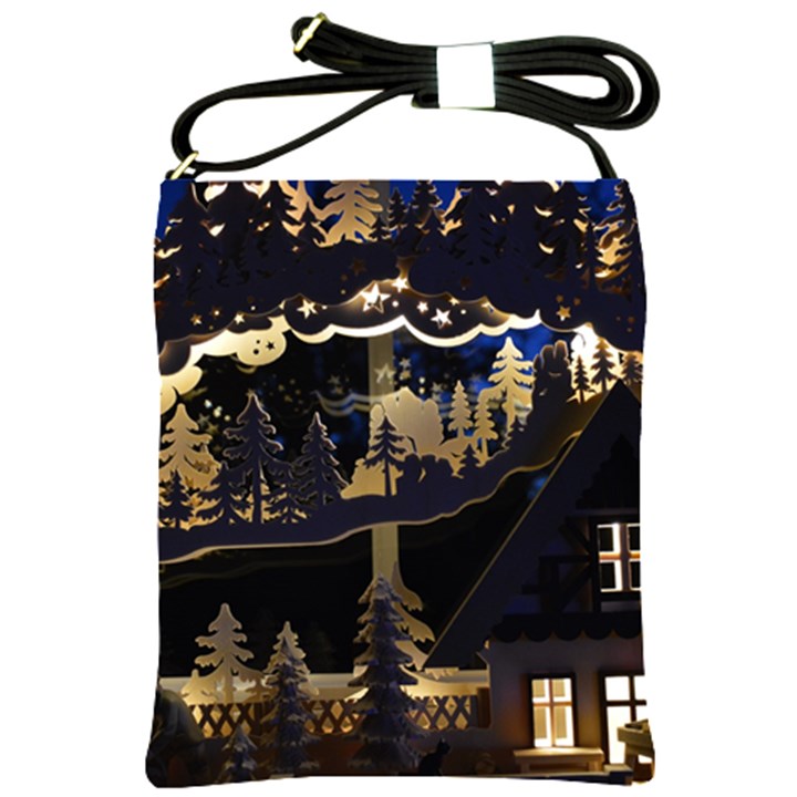 Christmas-advent-candle-arches Shoulder Sling Bag