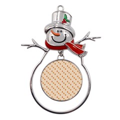 Christmas-wrapping-paper Metal Snowman Ornament