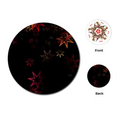 Christmas-background-motif-star Playing Cards Single Design (round) by Amaryn4rt