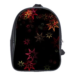 Christmas-background-motif-star School Bag (xl) by Amaryn4rt