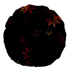 Christmas-background-motif-star Large 18  Premium Flano Round Cushions by Amaryn4rt