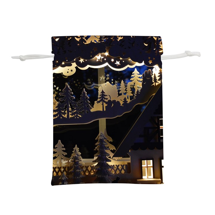 Christmas-advent-candle-arches Lightweight Drawstring Pouch (L)