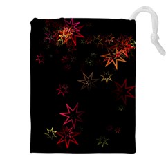 Christmas-background-motif-star Drawstring Pouch (4xl) by Amaryn4rt