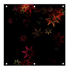 Christmas-background-motif-star Banner And Sign 4  X 4  by Amaryn4rt