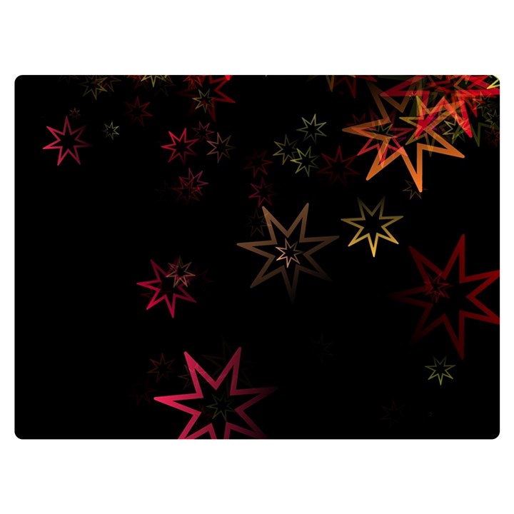 Christmas-background-motif-star Two Sides Premium Plush Fleece Blanket (Extra Small)