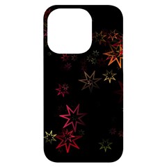 Christmas-background-motif-star Iphone 14 Pro Black Uv Print Case by Amaryn4rt