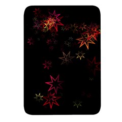 Christmas-background-motif-star Rectangular Glass Fridge Magnet (4 Pack) by Amaryn4rt