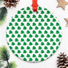 Christmas-tree-tree-holidays Round Ornament (two Sides) by Amaryn4rt