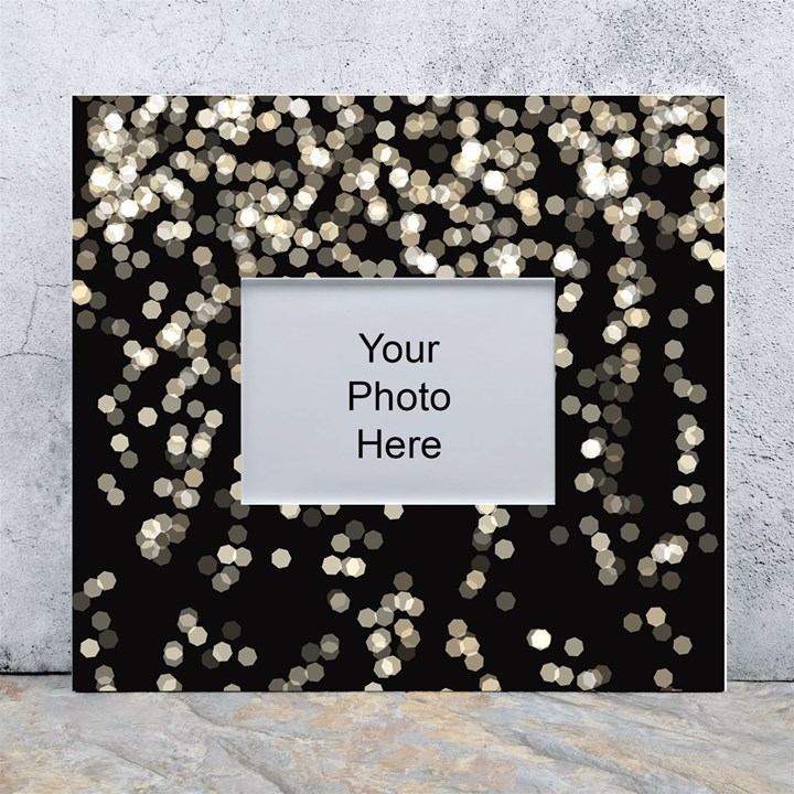 Christmas-bokeh-lights-background White Wall Photo Frame 5  x 7 