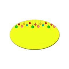 Christmas-bowls-garland-decoration Sticker Oval (100 Pack) by Amaryn4rt