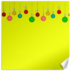 Christmas-bowls-garland-decoration Canvas 20  X 20  by Amaryn4rt